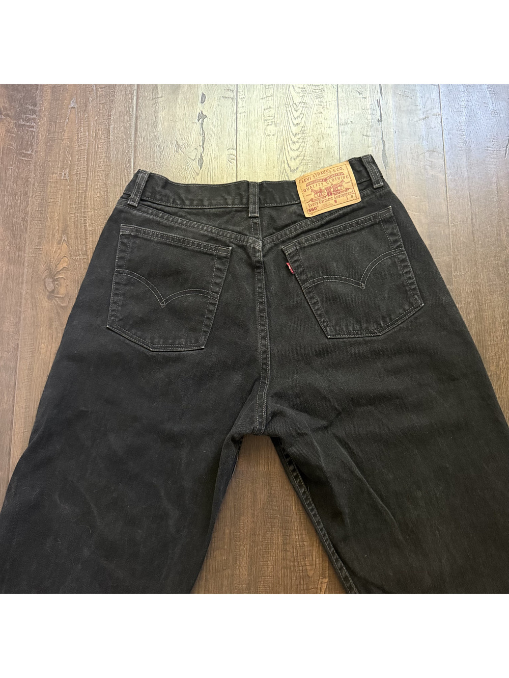 Vintage 90s Levi’s 560 30x30 Black Jeans USA Made Loose Fit Women Hippie